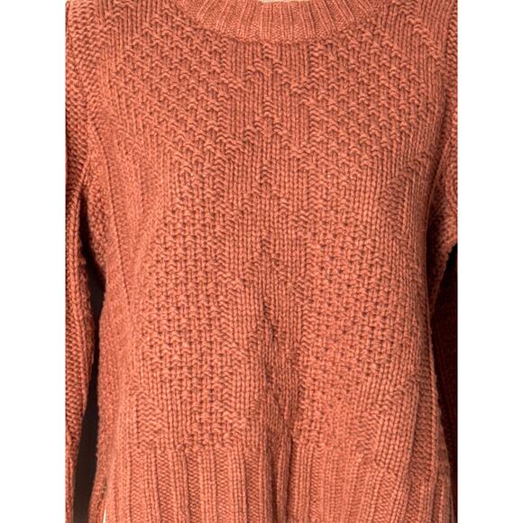 Madewell Ridgecrest Cable Pullover Sweater in Heather Cumin Size M - Picture 10 of 11